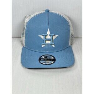 New Era Houston Astros MLB 9FIFTY A-Frame SnapBack Adjustable Hat Cap Patch NWT